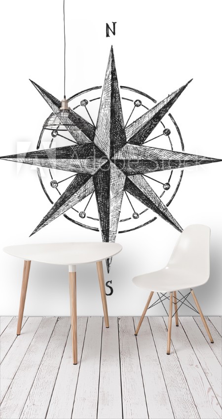 Picture of Hand drawn wind rose 